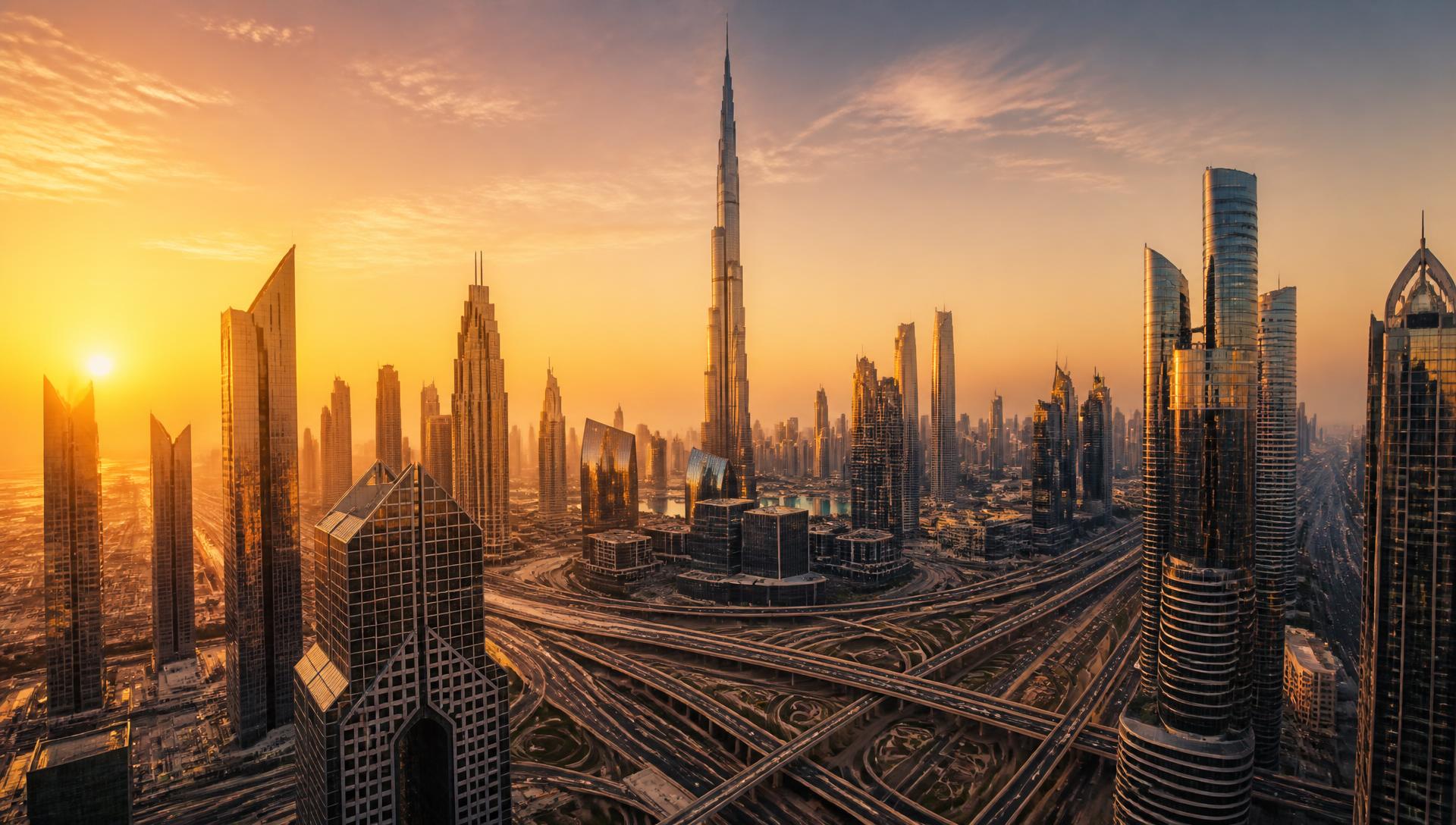 Concrete architecture opening onto UAE desert light